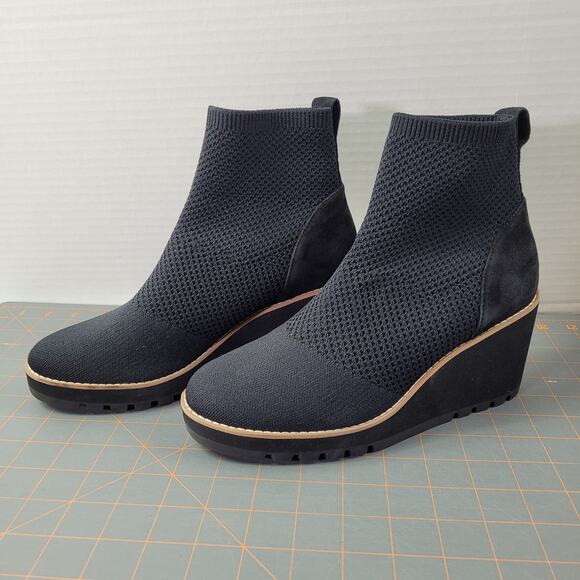 Eileen Fisher London Recycled Mesh Stretch Knit Bootie EF48030 size 8.5 Black - Picture 3 of 16